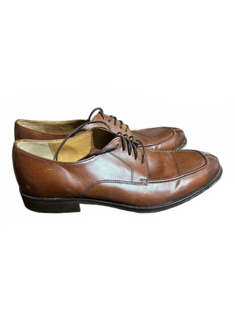 Bostonian Mens Shoes Brown Leather Split Toe Derby Dress Lace Up 11.5 M 27566
